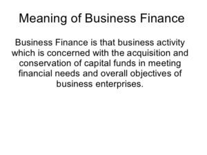 small business finance definition