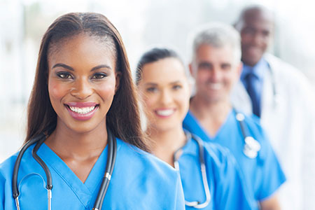Smiling Doctors and Nurses 