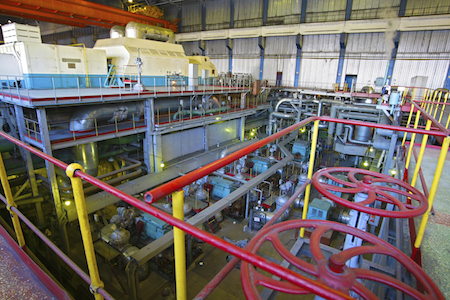 machine hall of power plant